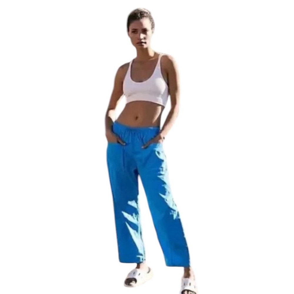Free People Movement Pant Womens Fly By Night Drawstring Wavy Blue Hiking Small - Picture 2 of 13